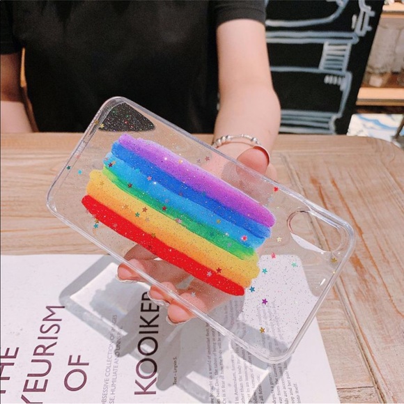 LAST ONE Rainbow and Glitter iPhone Case - Picture 5 of 8